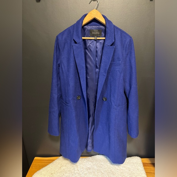 Banana Republic Blue Long Wool & polyester jacket. - Picture 1 of 2